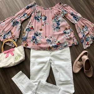 EUC Eldridge Floral Off the Shoulder - sz S